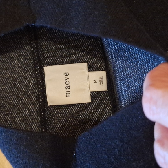 Anthropologie Maeve Carys Mock Neck Oversized Polka Dot Sweater Sz M - Picture 4 of 11